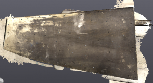 Mirage 39 rudder 3D Scan